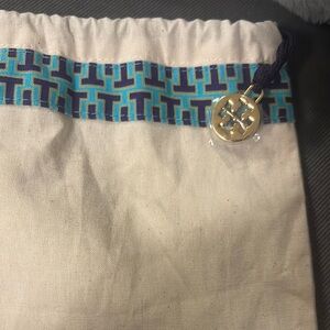 Tory Burch Beige and Blue Bag